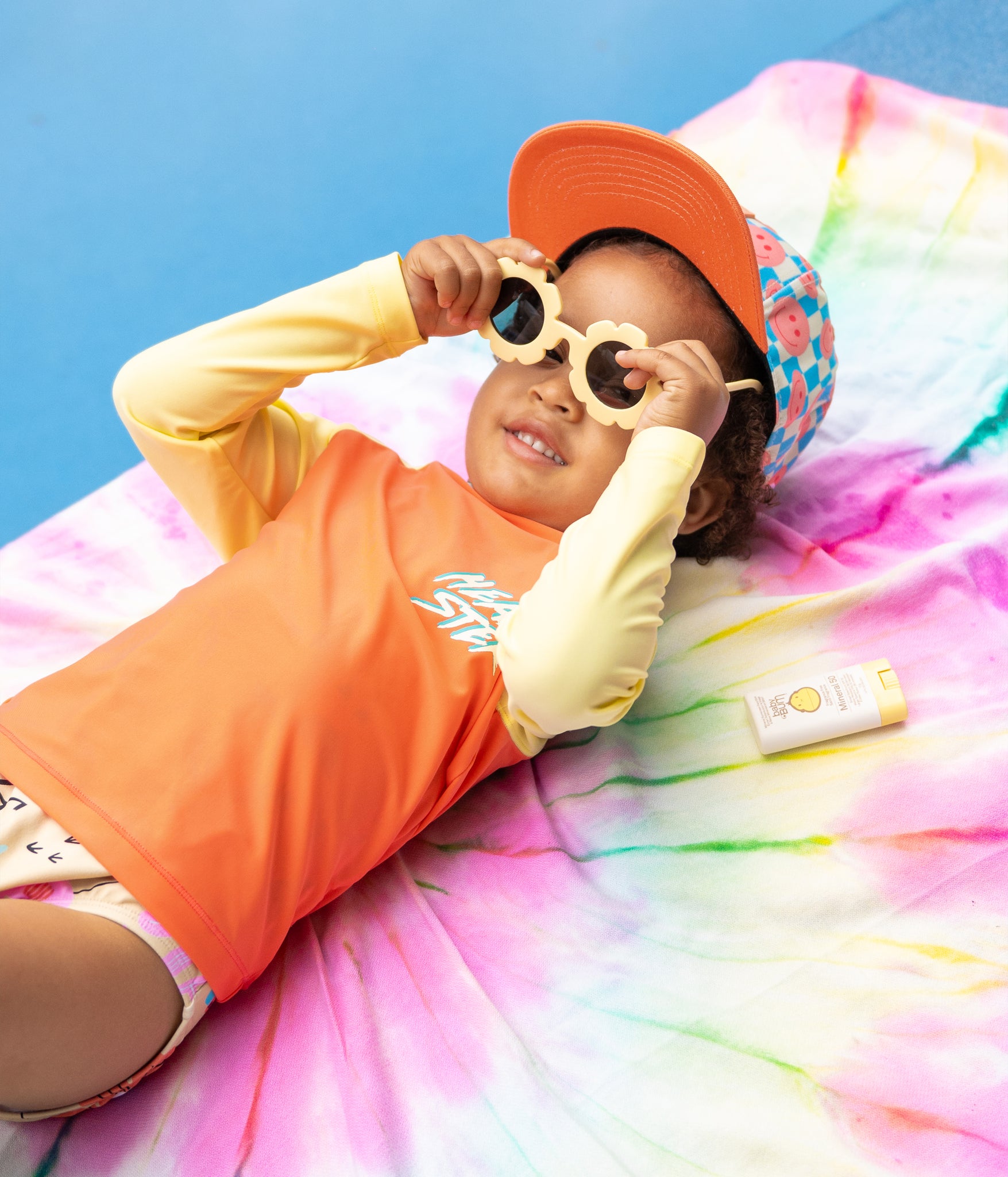 Lightning Flash rashguard Cadmium Orange
