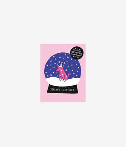 Snow globe christmas card set